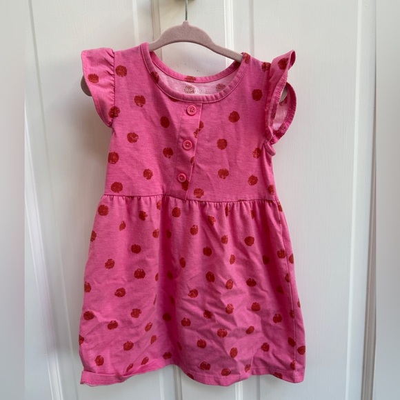 okie dokie Other - Okie Dokie 3T Girls Pink Ruffled A-line Short Sleeve Dress with Polka Dots